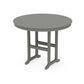 POLYWOOD 48" Round Farmhouse Counter Table — Slate Grey