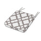 POLYWOOD Chinoiserie Side Chair Seat Cushion — Trellis Grey Mist