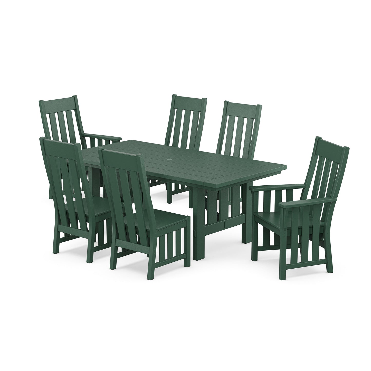 POLYWOOD Acadia 7-Piece Dining Set — Green