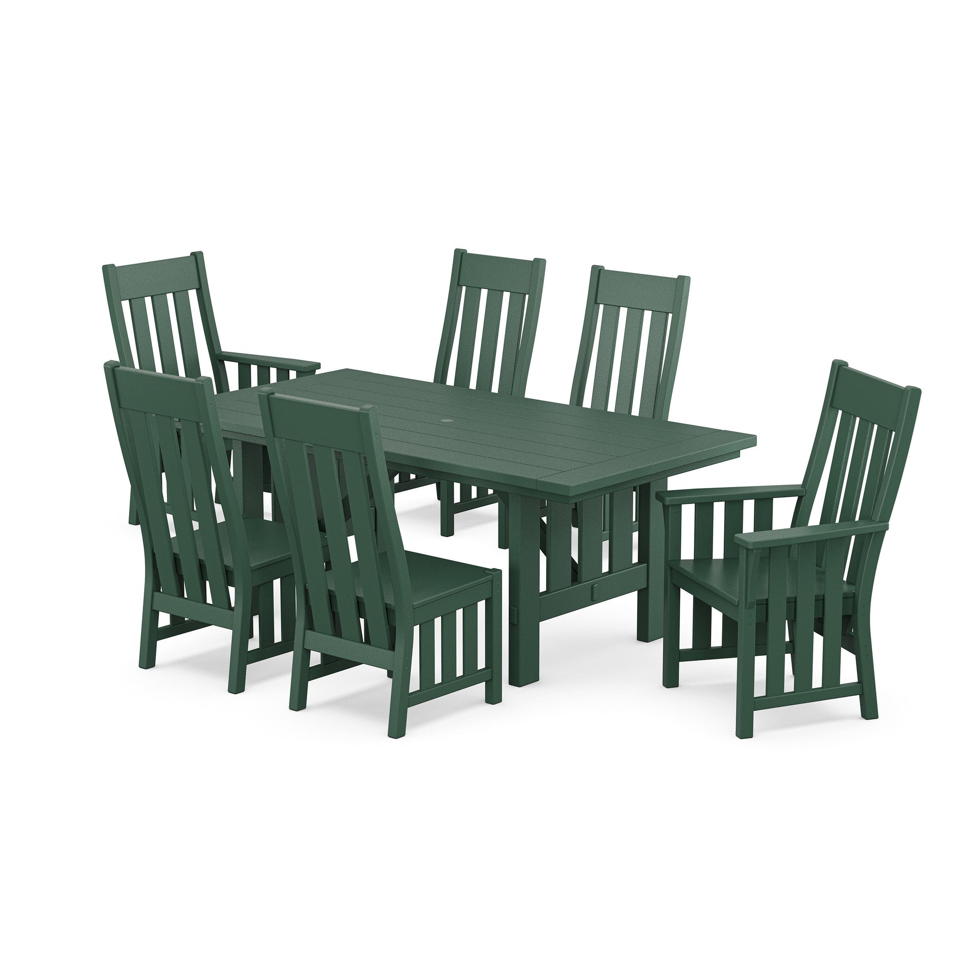 POLYWOOD Acadia 7-Piece Dining Set — Green