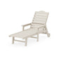 POLYWOOD Savannah Chaise with Arms and Wheels — Sand