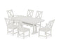 POLYWOOD Braxton 7-Piece Dining Set with Trestle Legs — Vintage White