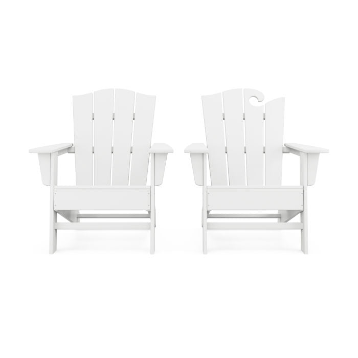 POLYWOOD Wave 2-Piece Adirondack Chair Set with The Crest Chair FREE SHIPPING