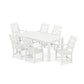 POLYWOOD Chinoiserie Arm Chair 7-Piece Parsons Dining Set — White
