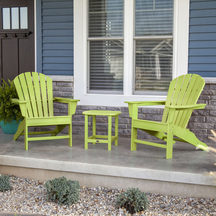 POLYWOOD South Beach Adirondack 3-Piece Set FREE SHIPPING