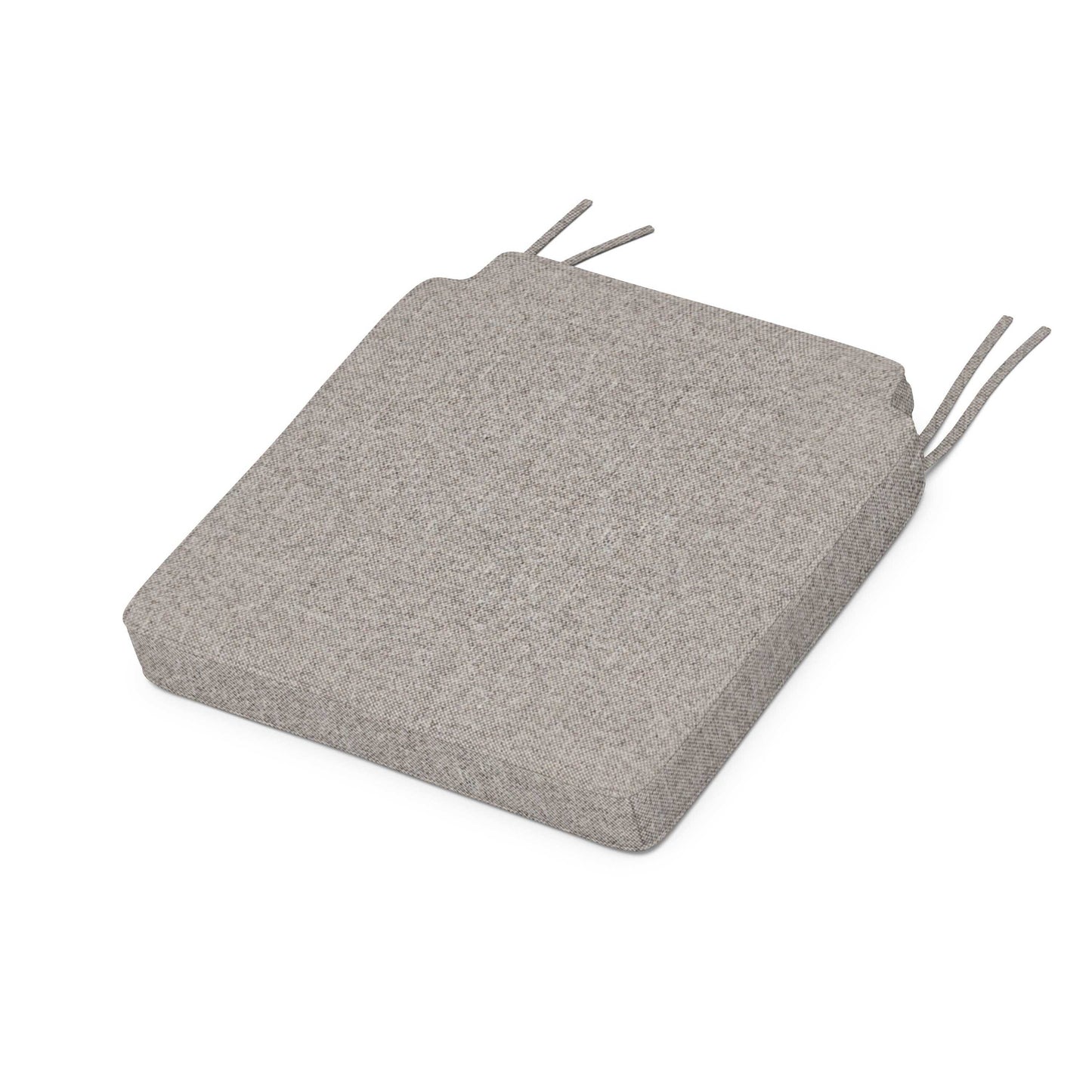 POLYWOOD Acadia Dining Side Seat Cushion — Weathered Tweed