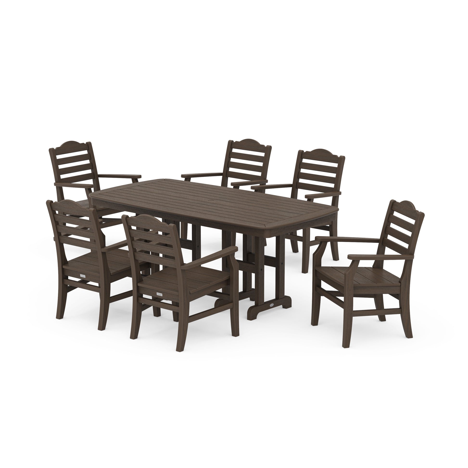 POLYWOOD Savannah Arm Chair 7-Piece Dining Set — Kona