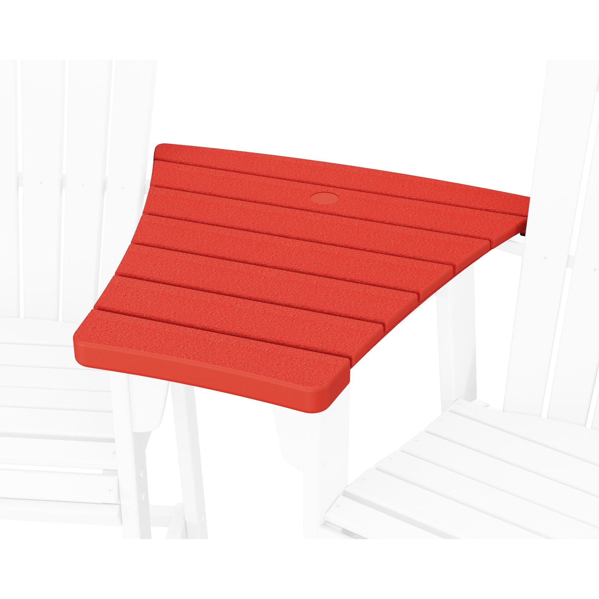 POLYWOOD 600 Series Angled Adirondack Dining Connecting Table — Sunset Red