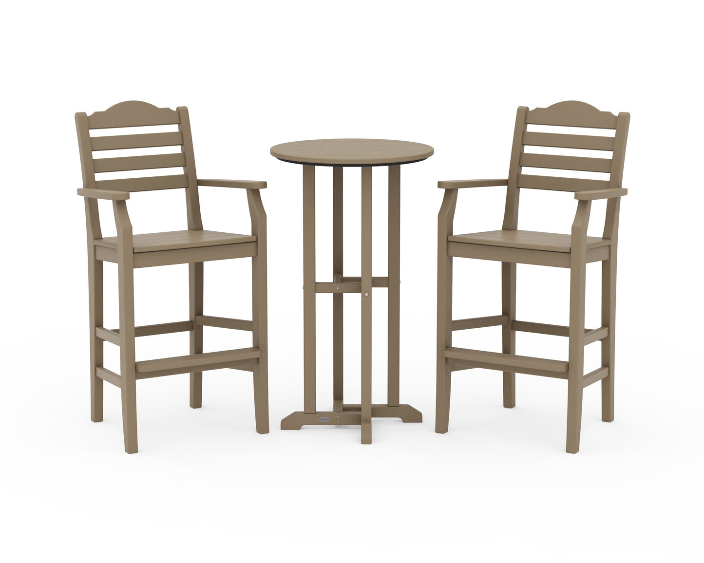 POLYWOOD Savannah 3-Piece Farmhouse Bar Set — Vintage Sahara