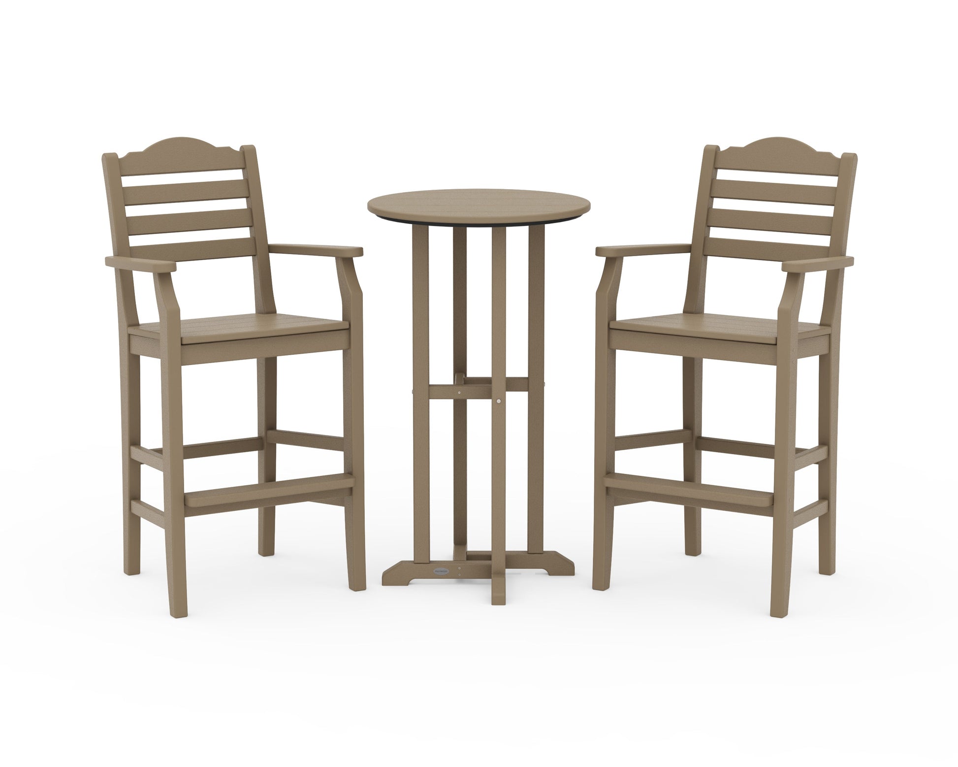 POLYWOOD Savannah 3-Piece Farmhouse Bar Set — Vintage Sahara