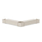POLYWOOD 72" Vineyard L- Shaped Planter Storage Bench Corner Set — Sand