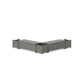 POLYWOOD 48" Nautical L- Shaped Planter Storage Bench Corner Set — Slate Grey
