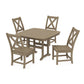 POLYWOOD Braxton Side Chair 5-Piece Dining Set with Trestle Legs — Vintage Sahara