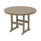 POLYWOOD Nautical Trestle 60" Round Bar Table — Vintage Sahara