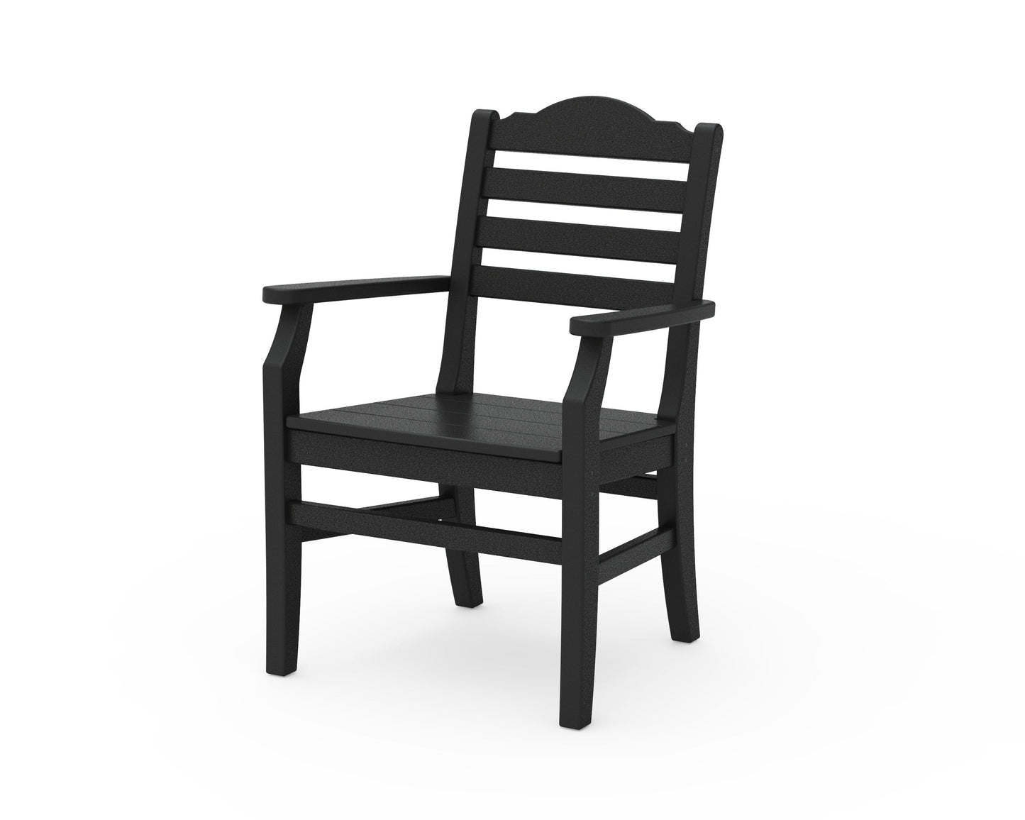 POLYWOOD Savannah Dining Arm Chair — Black