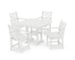 POLYWOOD Chippendale 5-Piece Farmhouse Dining Set — White
