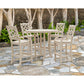 POLYWOOD Chinoiserie 5-Piece Round Farmhouse Bar Set