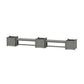 POLYWOOD 48" Vineyard Straight Double Planter Bench Set - Large — Slate Grey