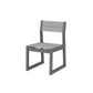 POLYWOOD EDGE Sling Dining Side Chair — Driftwood / Metallic Sling