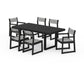 POLYWOOD EDGE Sling 7-Piece Dining Set — Black / Metallic Sling