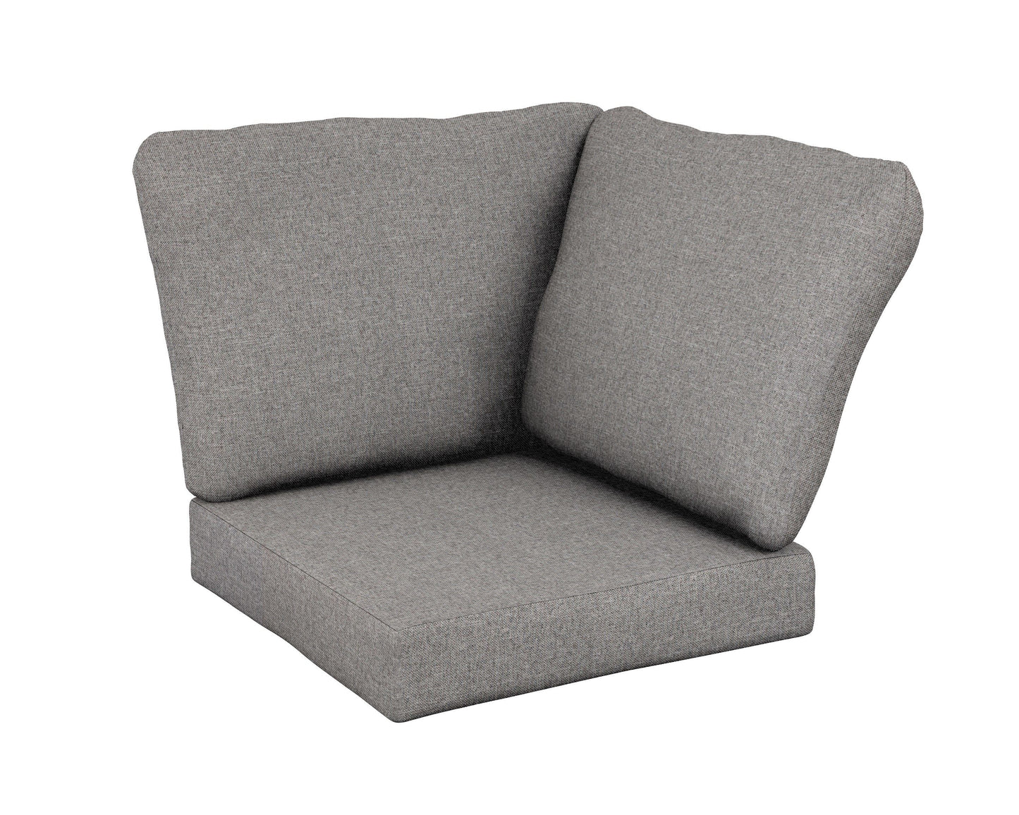 POLYWOOD Baffle Modular Corner Cushion — Grey Mist