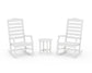 POLYWOOD Savannah 3-Piece Rocking Chair Set — White