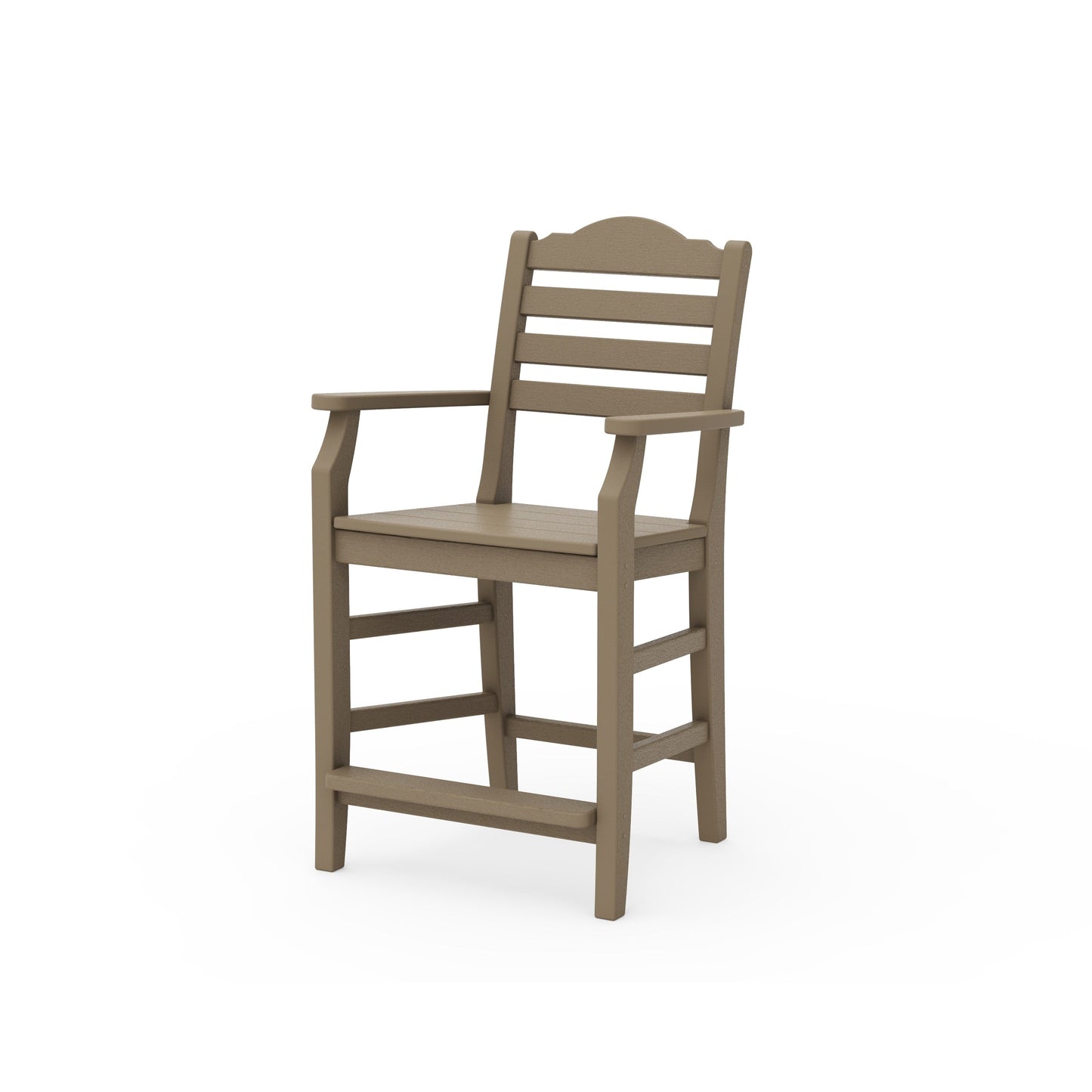 POLYWOOD Savannah Counter Arm Chair — Vintage Sahara