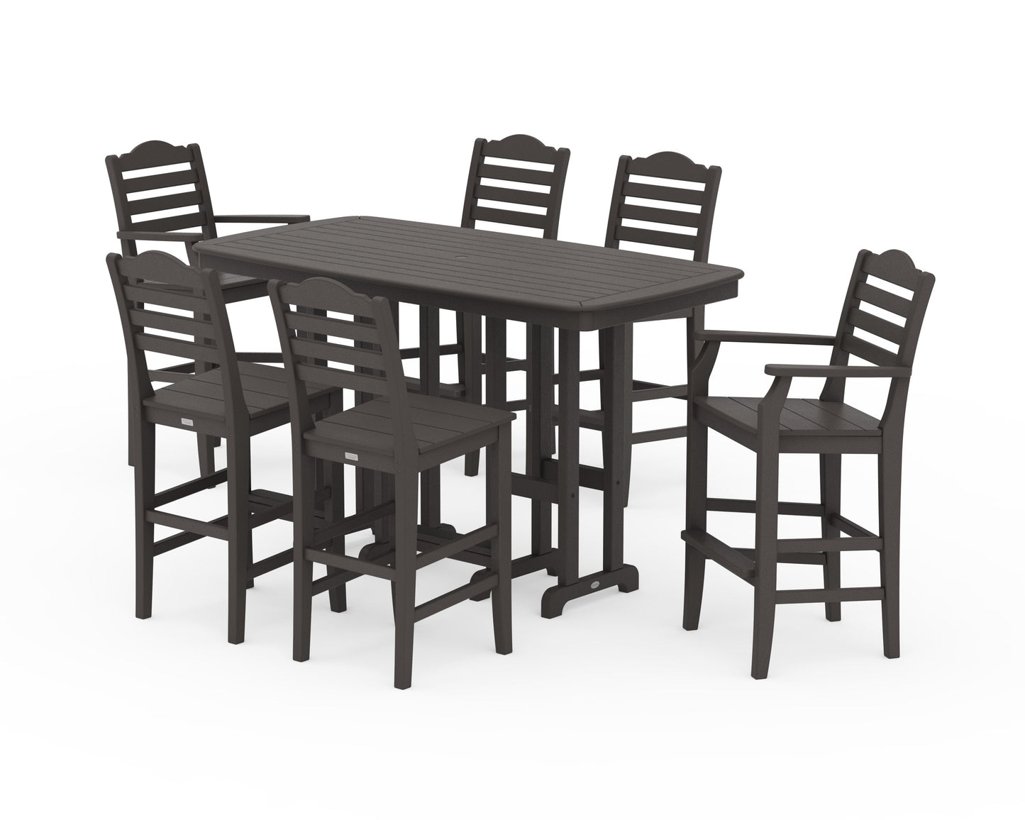 POLYWOOD Savannah 7-Piece Bar Set — Vintage Coffee