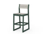 POLYWOOD EDGE Sling Bar Side Chair — Green / Birch Sling