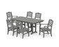 POLYWOOD Savannah 7-Piece Farmhouse Dining Set — Slate Grey