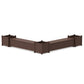 POLYWOOD 72" Vineyard L- Shaped Planter Storage Bench Corner Set- Large — Mahogany