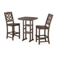 POLYWOOD Chinoiserie 3-Piece Bar Set — Mahogany