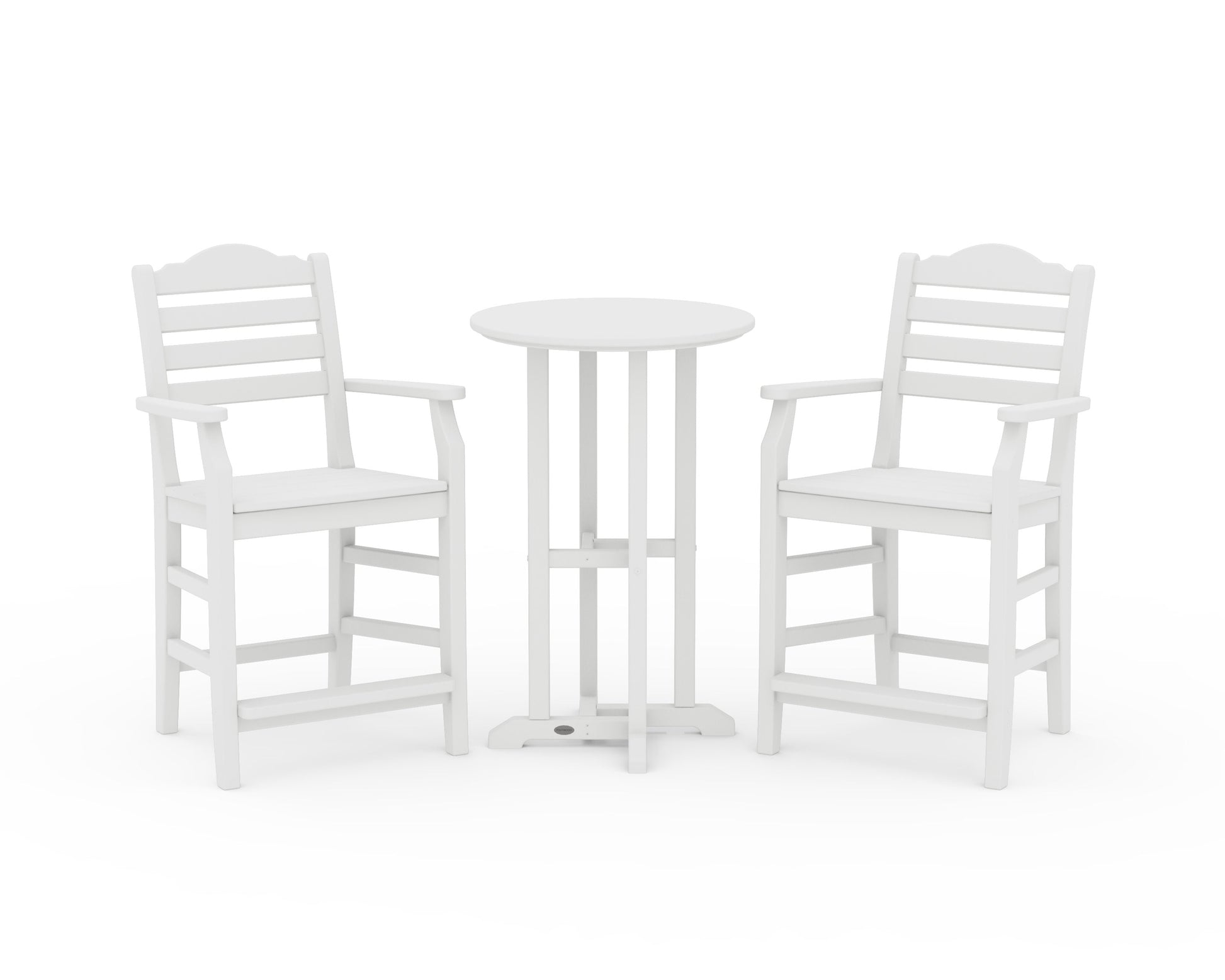 POLYWOOD Savannah 3-Piece Farmhouse Counter Set — Vintage White