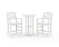 POLYWOOD Savannah 3-Piece Farmhouse Counter Set — Vintage White