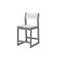 POLYWOOD EDGE Sling Counter Side Chair — Slate Grey / White Sling