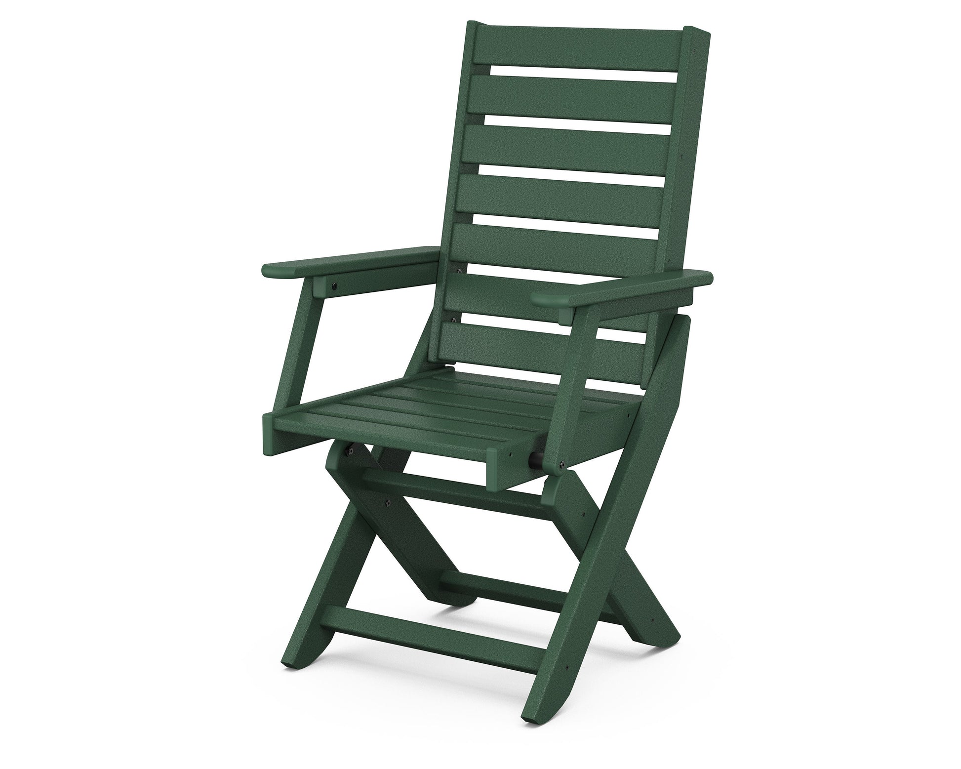 POLYWOOD Captain Folding Dining Chair — Green