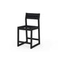 POLYWOOD EDGE Sling Counter Side Chair — Black / Black Sling