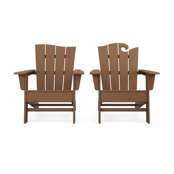 POLYWOOD Wave 2-Piece Adirondack Set with The Wave Chair Left FREE SHIPPING