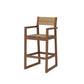 POLYWOOD EDGE Sling Bar Arm Chair — Teak / Burlap Sling
