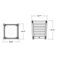 POLYWOOD Nautical Large Tapered Square Short Planter Box