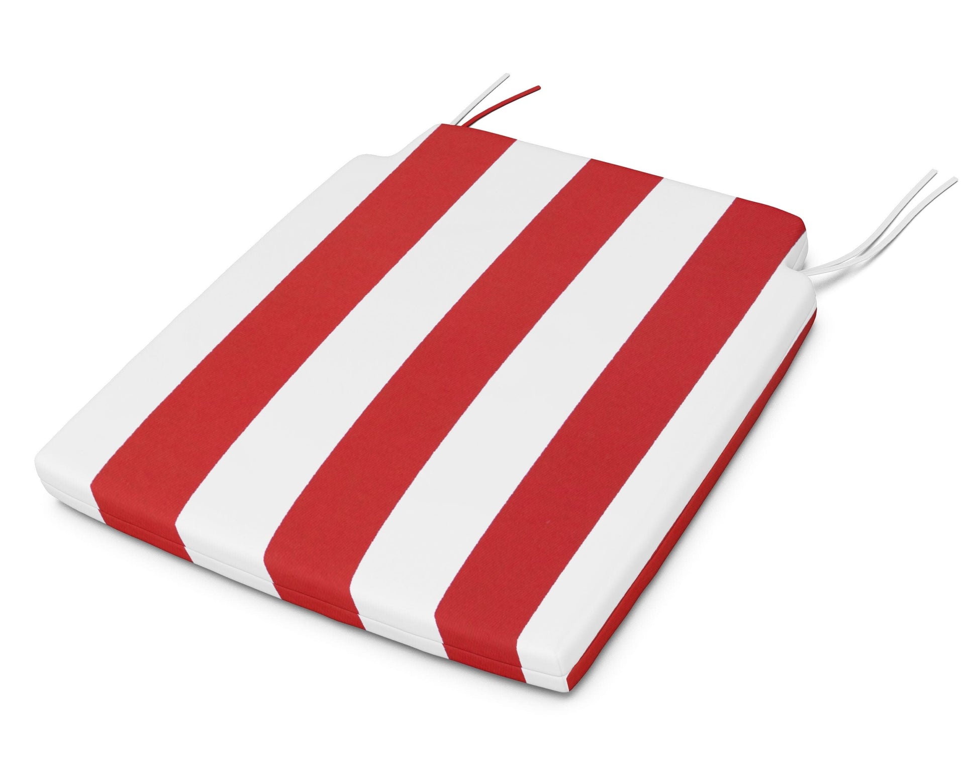 POLYWOOD Savannah Dining Seat Pad — Cabana Stripe Crimson