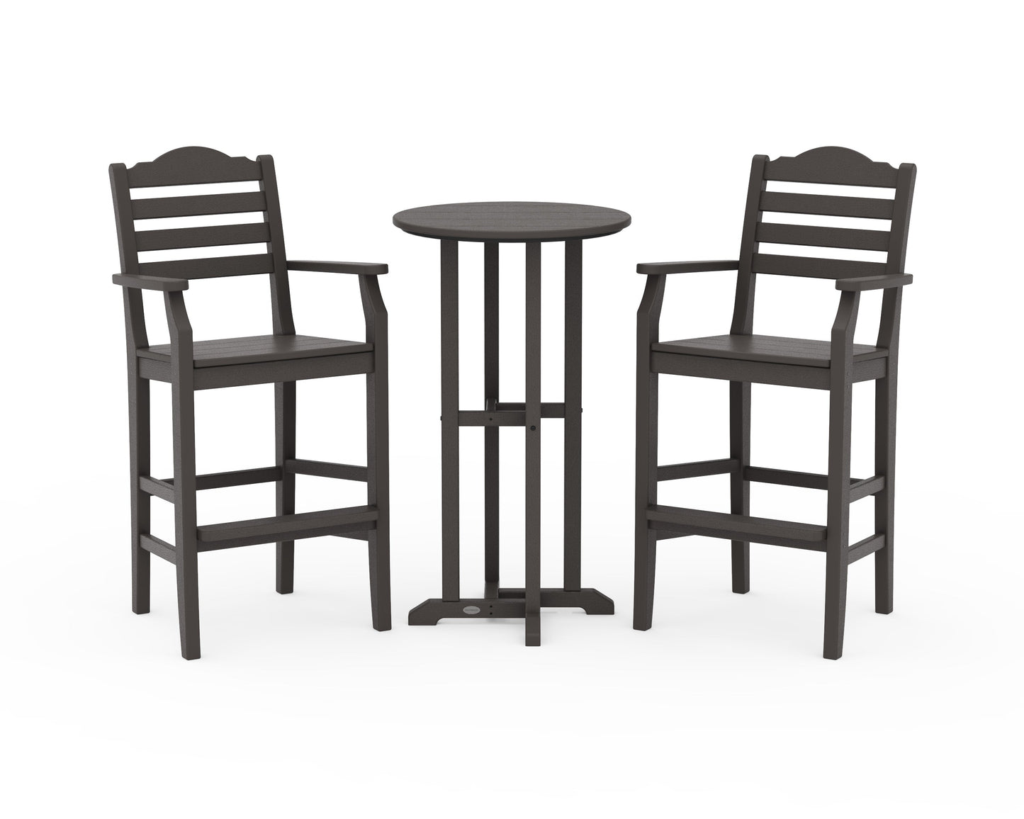 POLYWOOD Savannah 3-Piece Farmhouse Bar Set — Vintage Coffee