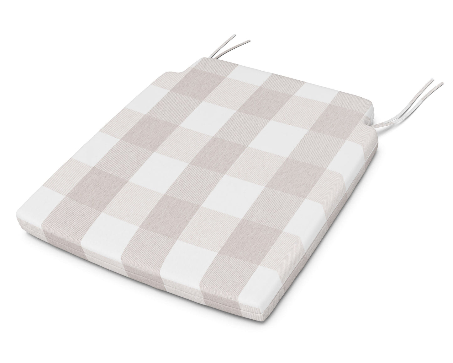 POLYWOOD Savannah Dining Seat Pad — Buffalo Plaid Dune Burlap