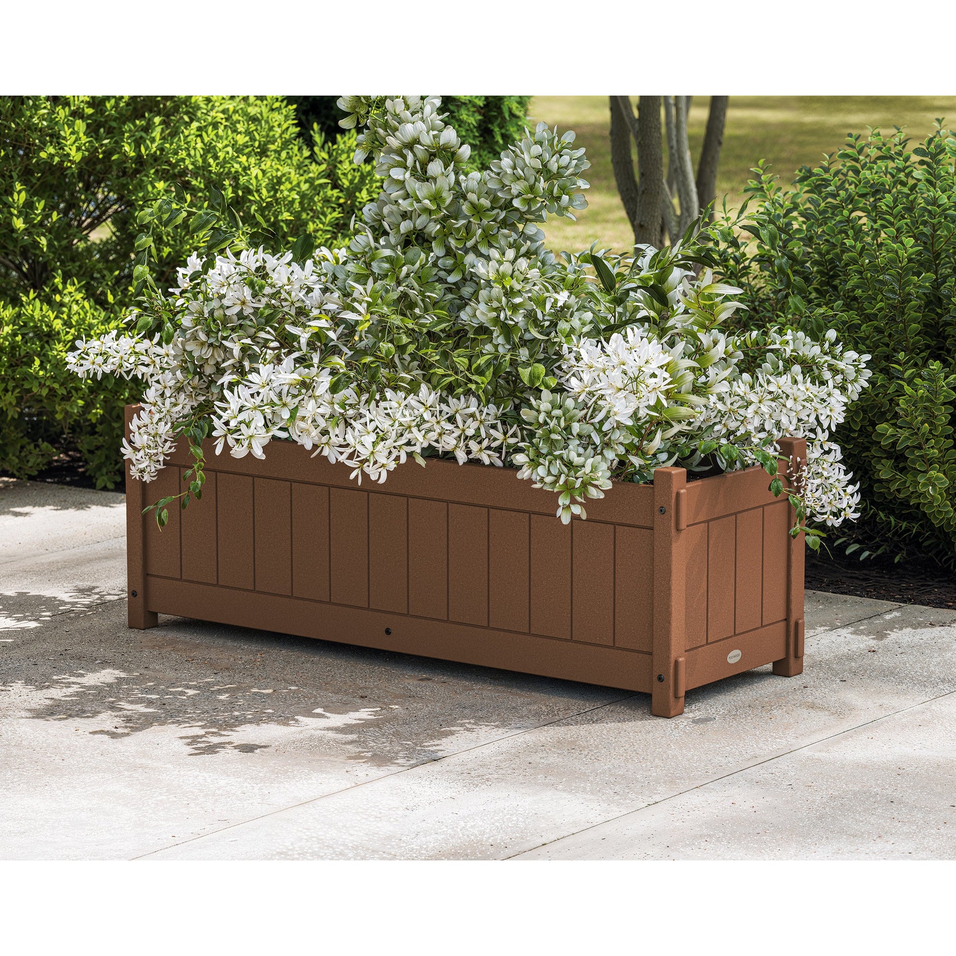 POLYWOOD Vineyard Rectangle Triple Planter Box
