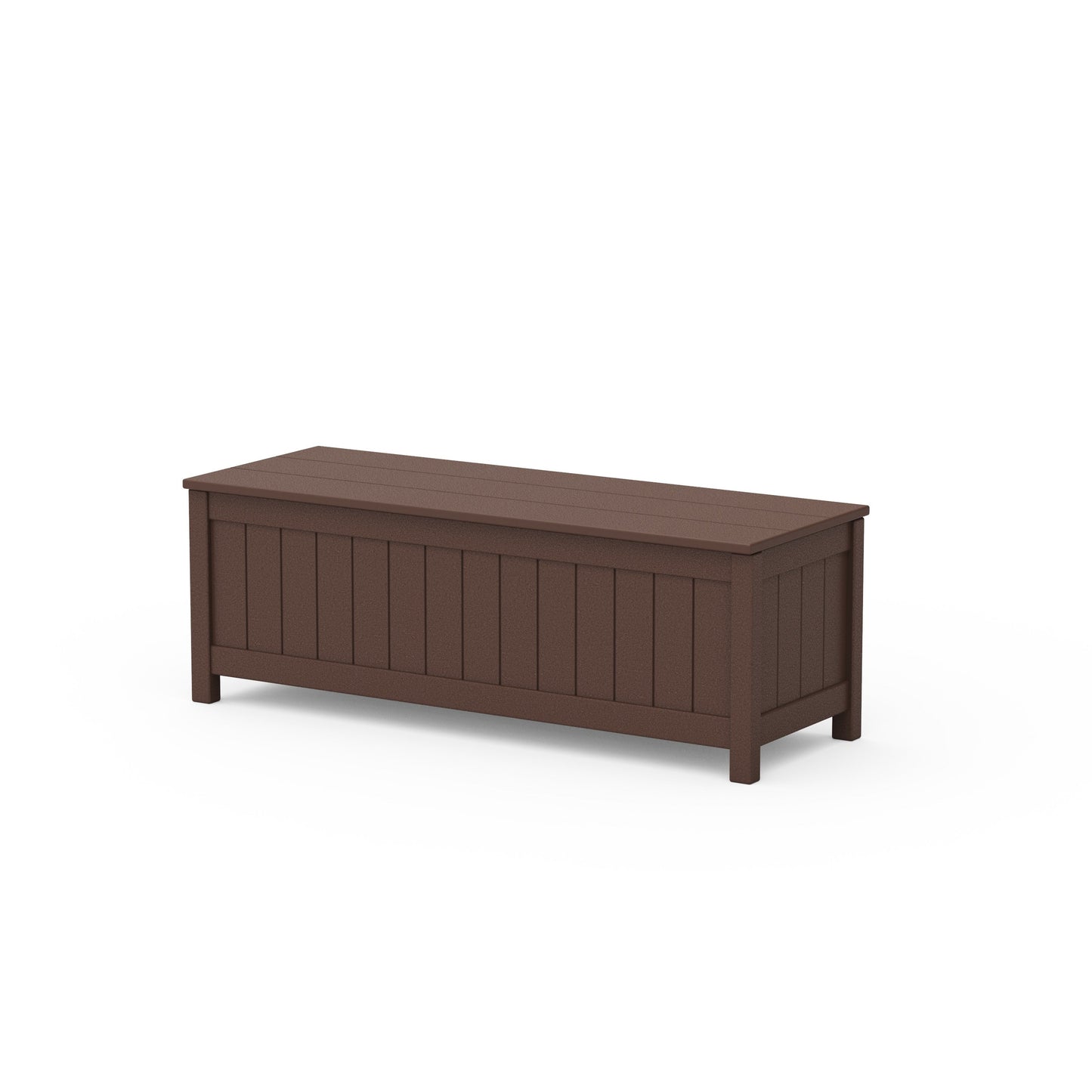 POLYWOOD Vineyard 48" Storage Bench — Mahogany