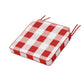 POLYWOOD Acadia Dining Side Seat Cushion — Buffalo Plaid Crimson