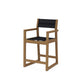 POLYWOOD EDGE Sling Counter Arm Chair — Natural / Black Sling