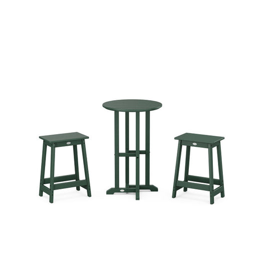 POLYWOOD - Modern Studio Counter Stool 3-Piece Bistro Set - FREE SHIPPING