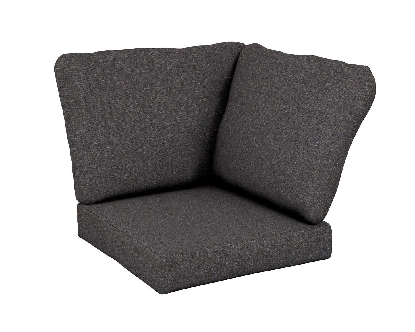 POLYWOOD Baffle Modular Corner Cushion — Ash Charcoal