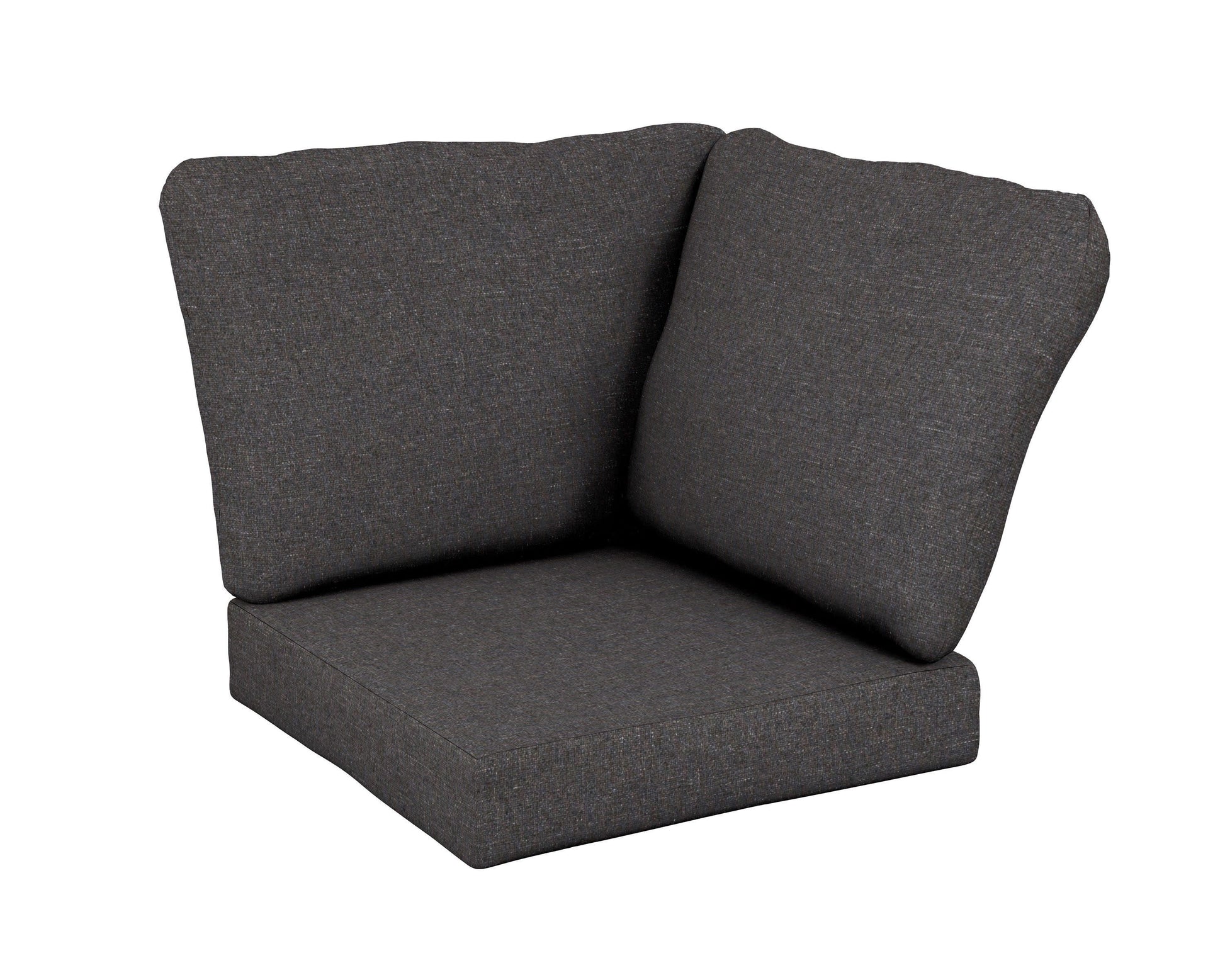 POLYWOOD Baffle Modular Corner Cushion — Ash Charcoal